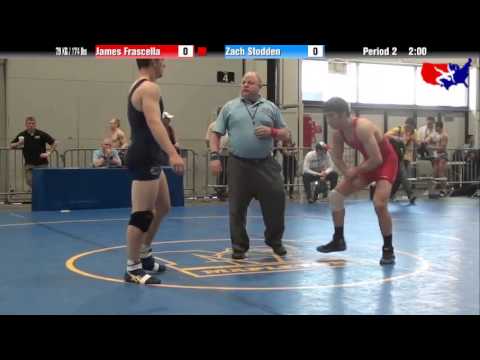 James Frascella vs. Zach Stodden at 2013 Junior Nationals - FILA - FS