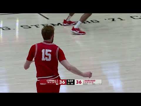 HIGHLIGHTS: Cornell Men's Basketball at Harvard - Jan. 21, 2023