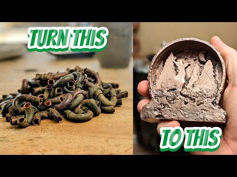 Casting Copper Art with Molten Copper - Melting Copper Noodles - Scrap Copper Melting