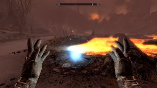 Unbounded Freezing, a fake unused spell. Skyrim Anniversary Edition