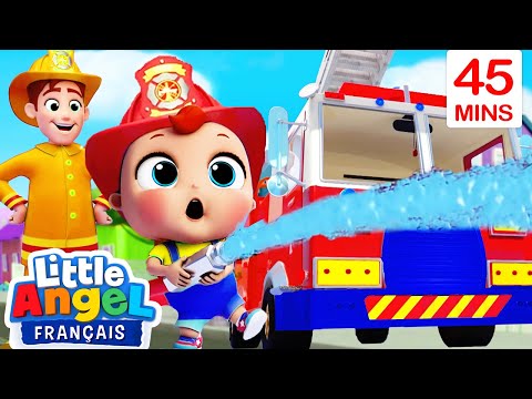 Le camion de pompiers | Comptines avec Bébé Louis | Little Angel Français