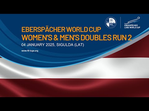 Men's & Women's Doubles Run 2 | EBERSPÄCHER Luge World Cup - SIGULDA, LATVIA 🇱🇻