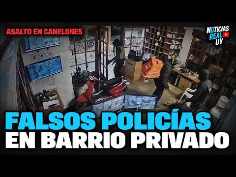 Rapiñeros disfrazados entraron a un barrio privado de Canelones | Video completo -#Noticias Real Uy