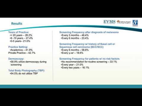 Thumbnail image of video presentation for Skin Cancer Screening Practices Among Dermatologists: A Survey Study