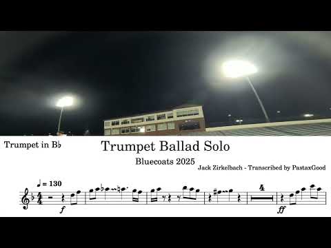 Bluecoats 2025 Lead Soloist Ballad Transcription
