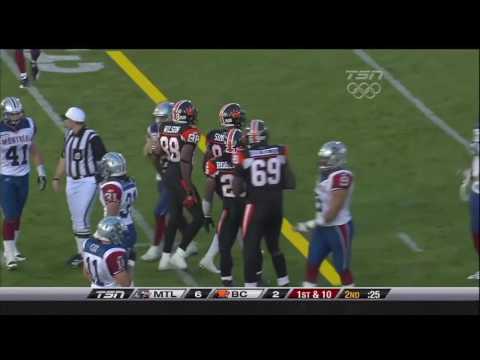 2010-07-16 Montreal Alouettes vs BC Lions highlights