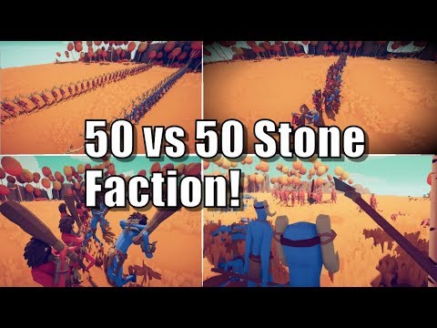 50 vs 50 in the Stone Faction! | Totally Accurate Battle Simulator