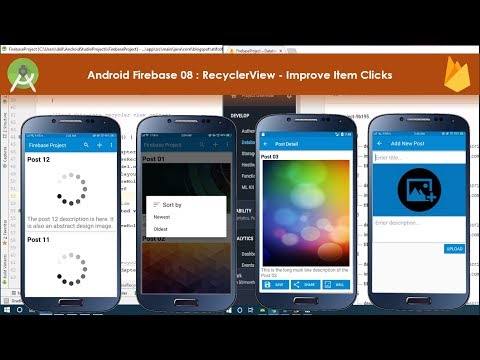 Android Firebase 08 : RecyclerView - Improve Item Clicks