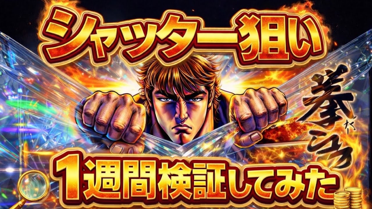 【検証】1週間ハイエナ生活 北斗転生2 シャッター狙い編