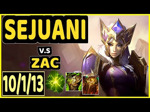 SEJUANI vs ZAC - 10/1/13 KDA JUNGLE GAMEPLAY - EUW Ranked GRANDMASTER