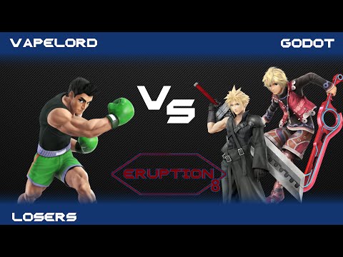 Eruption 8 Smash 4 - VapeLord(Lil Mac) vs Godot(Cloud/Shulk) - Losers