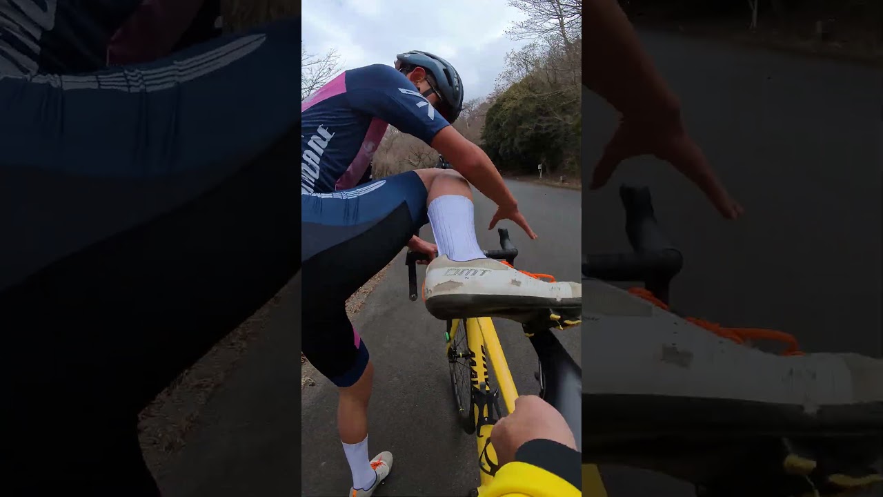 全国高等学校選抜自転車競技大会　チェーン落ち（代車）