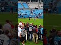Christian McCaffrey praying before the Panthers game