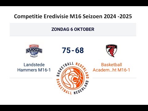 Landstede Hammers MU16-1 vs UBALL MU16-1 - 06/10/2024