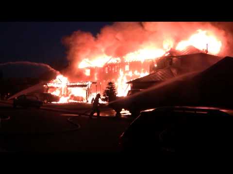 Airdrie House Fire Up Close - April 19, 2010