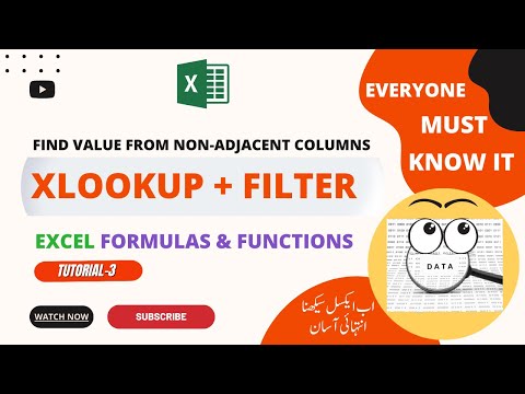 Using XLOOKUP with Filter function to find values from non-adjacent columns in excel