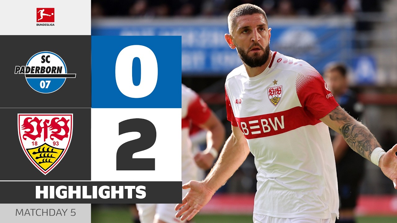 SC Paderborn 07 0 - 2 VfB Stuttgart highlights