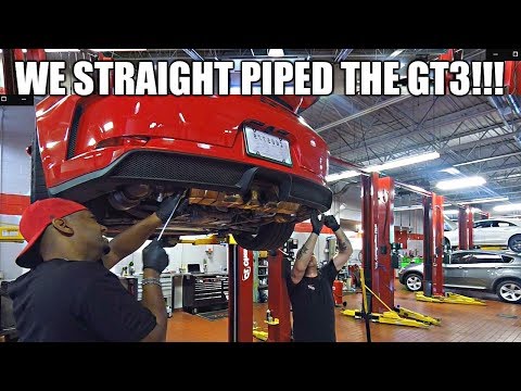 INSTALLING A RACE EXHAUST ON OUR PORSCHE 911 GT3!!!