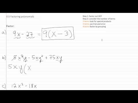  Factoring Polynomials p1