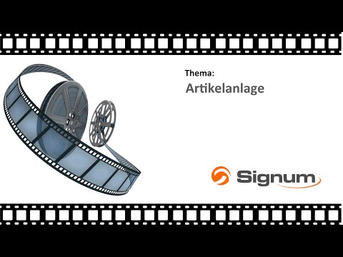Artikelanlage in Orgasoft.NET