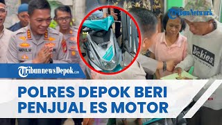 Kapolres Metro Depok Beri Motor Penjual Es Gabus seusai Difitnah dan Dipukuli Oknum Aparat
