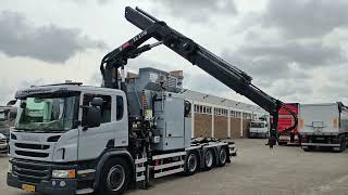 Cami&atilde;o sistema de cabo Scania P320 8x2/6 Day Cab Euro6A - HIAB XS211W-3 + Remote Control - Tra | Imagem 4 - Autoline