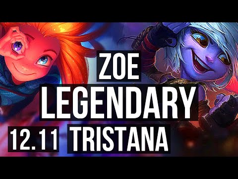 ZOE vs TRISTANA (MID) | 15/0/8, Legendary, 6 solo kills, 1.7M mastery | EUW Master | 12.11