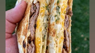 Delicious carne asada quesadilla
