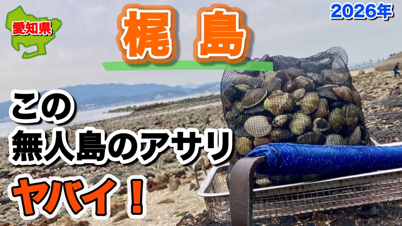 【無人島潮干狩り】解禁2日目での、アサリの掘り方、探し方