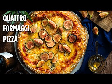 Quattro Formaggi Pizza with Figs and Honey