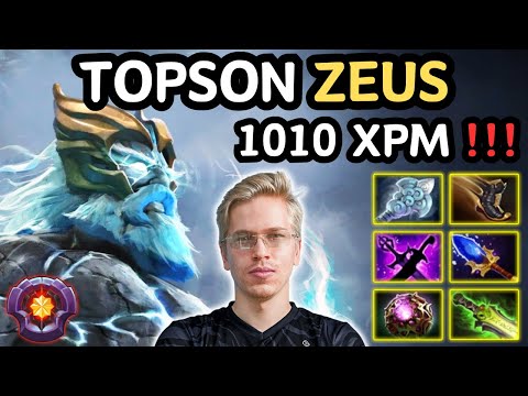 🔥 TOPSON Zeus Midlane Highlights 1010 XPM 🔥 Master Tier Zeus By Topson - Dota 2