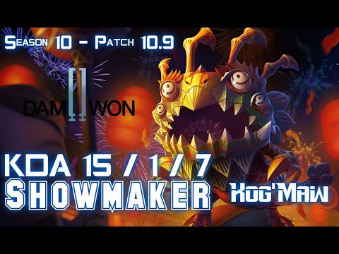 DWG Showmaker KOG'MAW vs JAYCE Mid - Patch 10.9 KR Ranked
