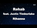 Rehab Ft Justin Timberlake Rihanna Karaoke No Guide Melody Instrumental