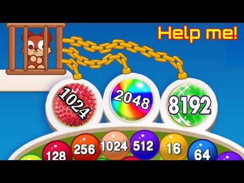 Ball Pop 2048 - Blob Merge 2048 help me save the cat unlock the Merge Ball 2048 part 1 #ballpop2048