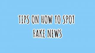 Techniques on how to identify fake news