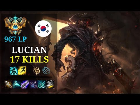 Lucian Mid vs Galio - 17 kills - Sandbox Gaming Ten10 - KR Challenger (967 LP)