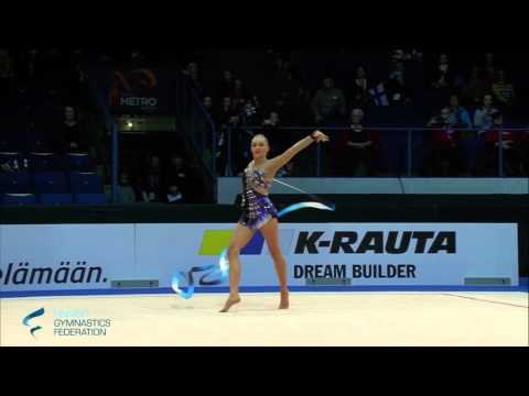 Volkova Ekaterina Ribbon - Rhythmic Gymnastics World Cup 2016 Espoo
