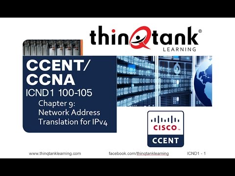 thinQtank Learning CCENT Training Camp Chapter 9 - NETWORK ADDRESS TRANSLATION FOR IPV4