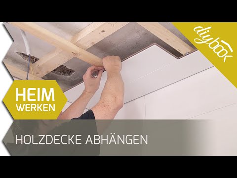 Die Holzdecke: Nut-Feder-Deckenpaneele verlegen