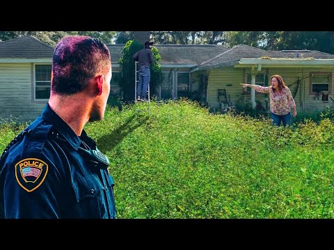 Neighbor Warned Us "POLICE WILL BE CALLED!" if We Mow This... 😱 Extreme Rescue