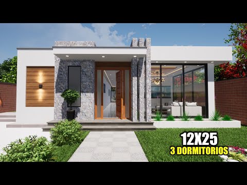 CASA CONFORTABLE DE UN PISO 12X25 - TRES DORMITORIOS (RVL CASAS 2021)