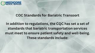 Ensuring Quality Care During Bariatric Transport CQC Regulations and Standards