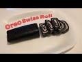 No Bake Oreo Swiss Roll 2 Ingredients Oreo Roll Cake Roll Cake Swiss Roll