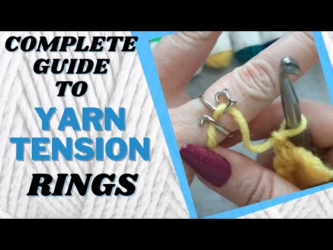 Part of a video titled Yarn Tension Ring Instructions and Tips for Crocheters and Knitters