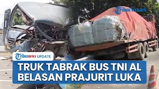 Detik-detik Kecelakaan Bus Rombongan TNI AL vs Truk di Tol Belmera Medan, Belasan Personel Terluka