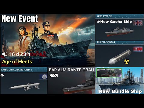 Age of Fleets - New Event With BAP ALMIRANTE GRAU & HMS Type 32 Review 🔥- Modern Warships 