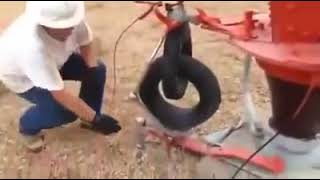 Never touch AM Radio Transmission line