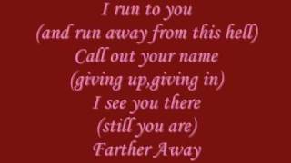 Evanescence Farther Away Lyrics