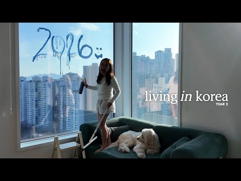 Living in Korea | life reset, cleaning, 2026 journal set-up + vision board