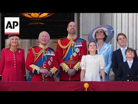Scenes from London during the Trooping of the Colour ceremony